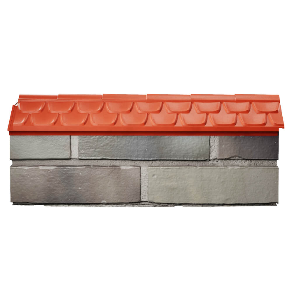Парапет Zking Эльбрус Красный с посадкой на 0.5 кирпича (130мм) в Добрянке фото