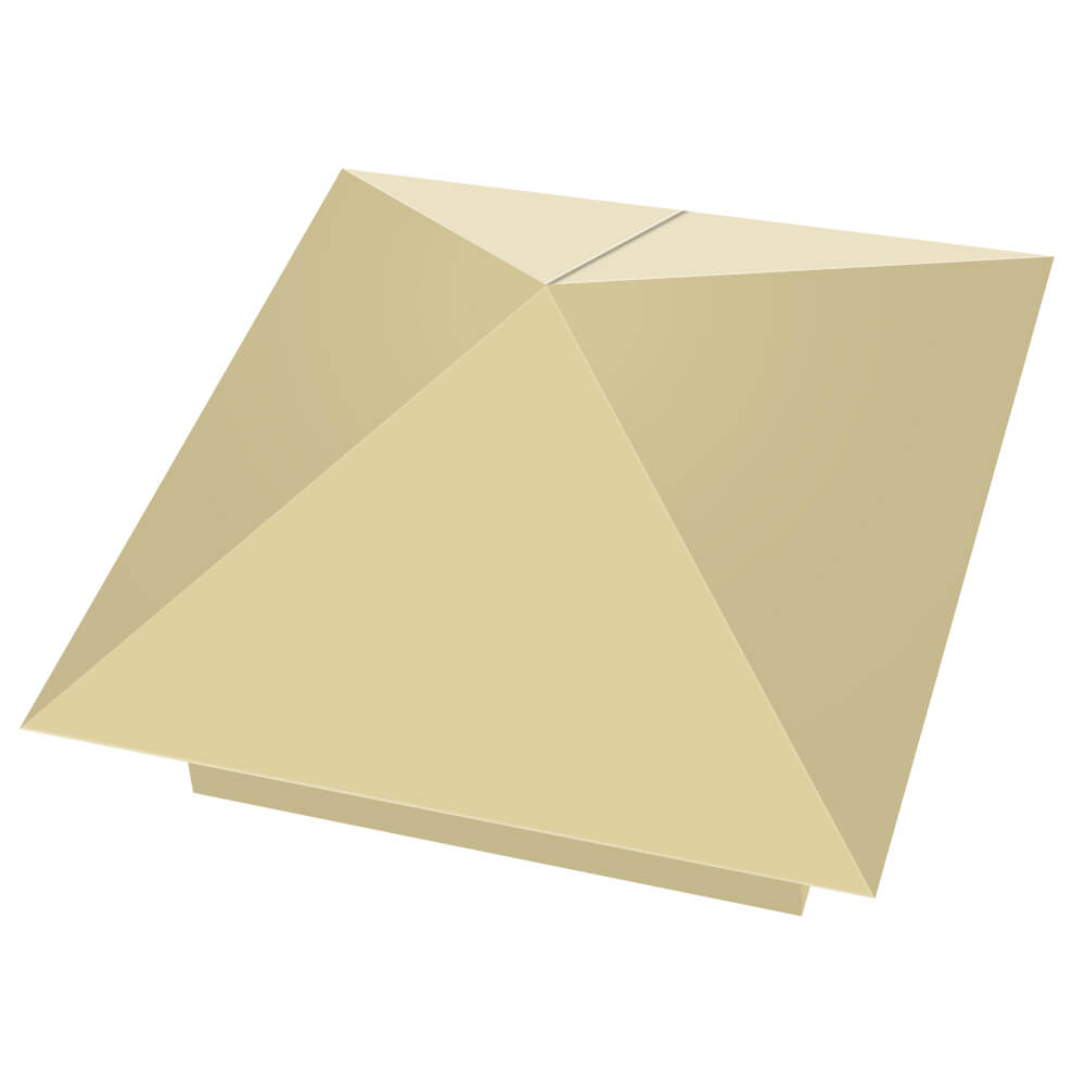 Колпак металлический 400х400мм RAL1014 Бежевый заборный Добрянка фото