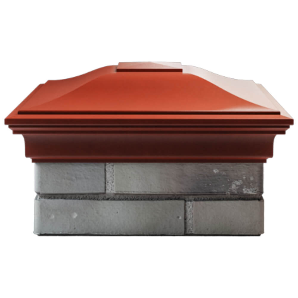 Колпак Zking Монблан Красный на столб 1.5х1.5 кирпича (385х385мм) Добрянка фото