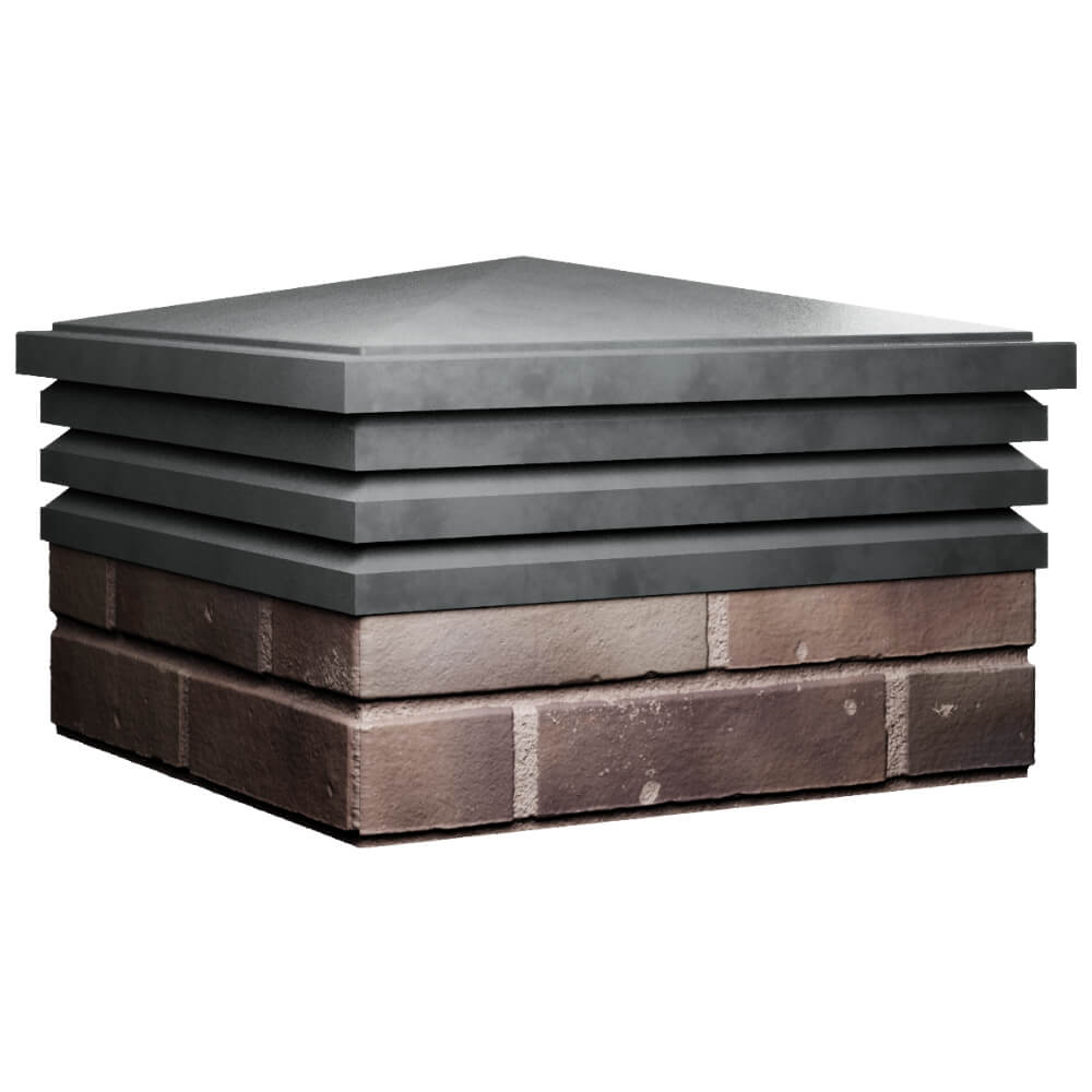 Колпак Zking Бона ХайТек Серый на столб 2х2 кирпича (513х513мм) в Добрянке фото