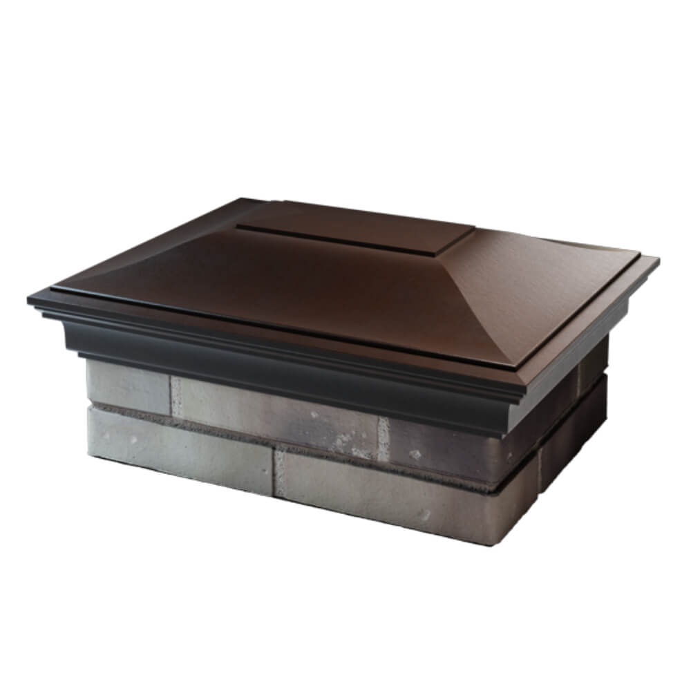 Колпак Zking Монблан Коричневый на столб 2х1.5 кирпича (515х385мм) в Добрянке фото