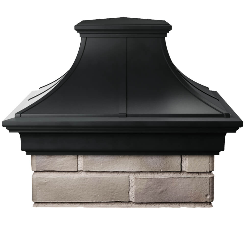 Колпак Zking Монблан Премиум Черный на столб 1.5х1.5 кирпича (385х385мм) Добрянка фото