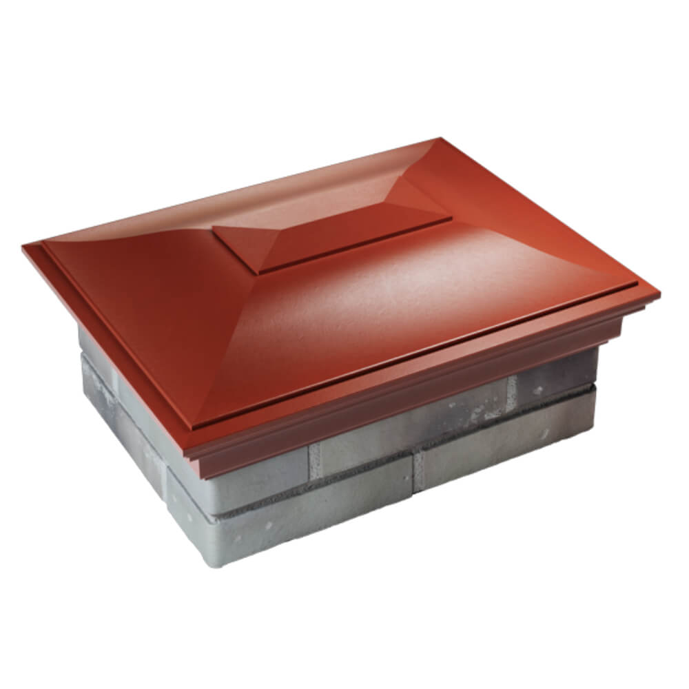 Колпак Zking Монблан Красный на столб 2х1.5 кирпича (515х385мм) Добрянка фото