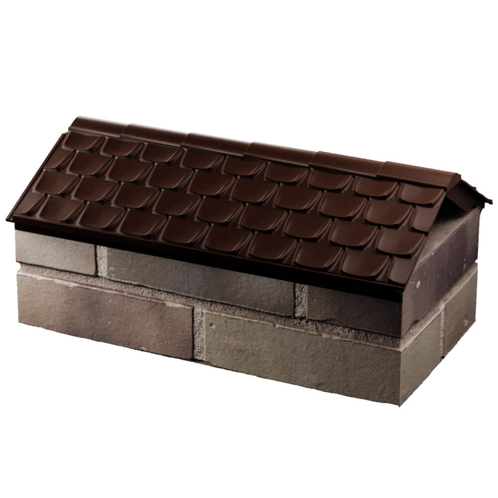 Парапет Zking Эльбрус Коричневый с посадкой на 1 кирпич (255мм) в Добрянке фото