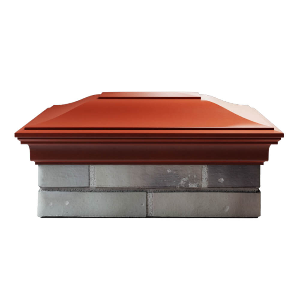 Колпак Zking Монблан Красный на столб 2х1.5 кирпича (515х385мм) в Добрянке фото