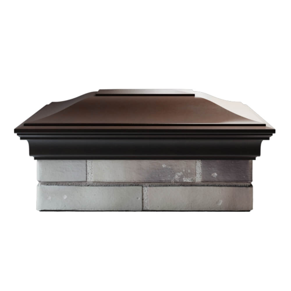 Колпак Zking Монблан Коричневый на столб 2х1.5 кирпича (515х385мм) в Добрянке фото