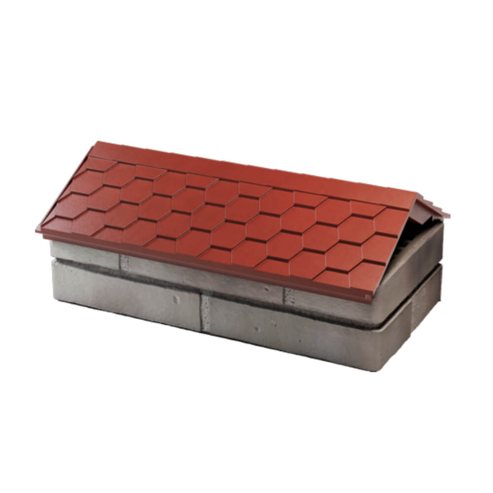 Парапет Zking Эверест Красный с посадкой на 1 кирпич (200/225/255мм) в Добрянке фото