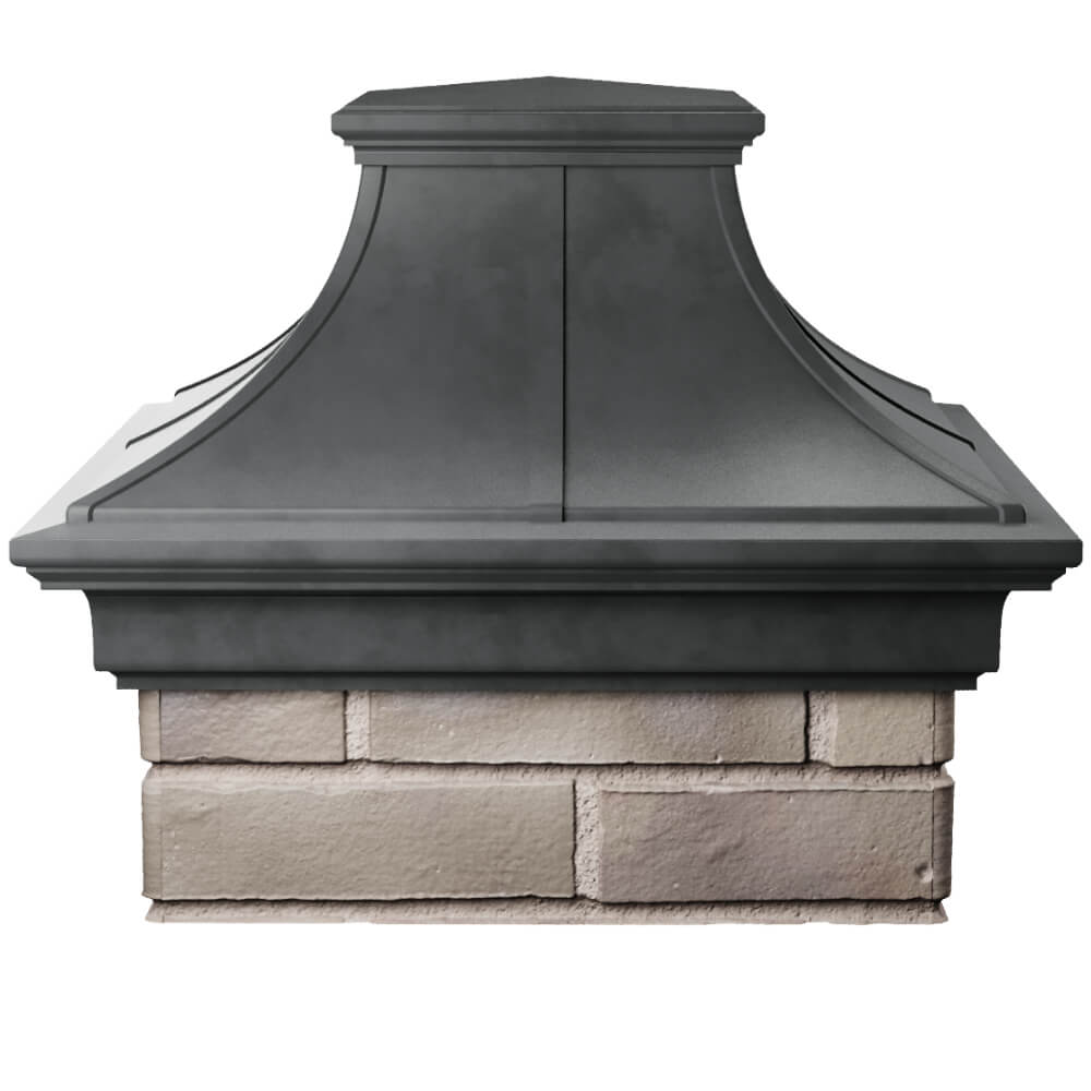 Колпак Zking Монблан Премиум Серый на столб 1.5х1.5 кирпича (385х385мм) Добрянка фото