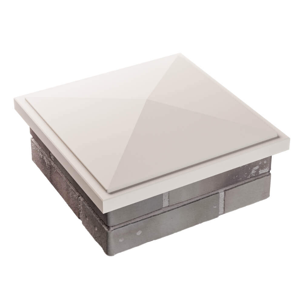 Колпак Zking БонаМоно Бежевый на столб 1.5х1.5 кирпича (385х385, 400х400мм) в Добрянке фото