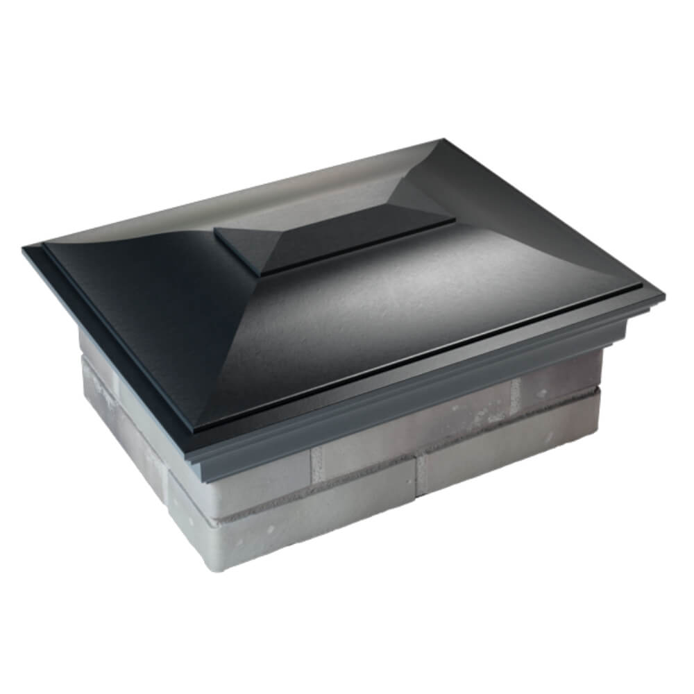 Колпак Zking Монблан Черный на столб 2х1.5 кирпича (515х385мм) Добрянка фото