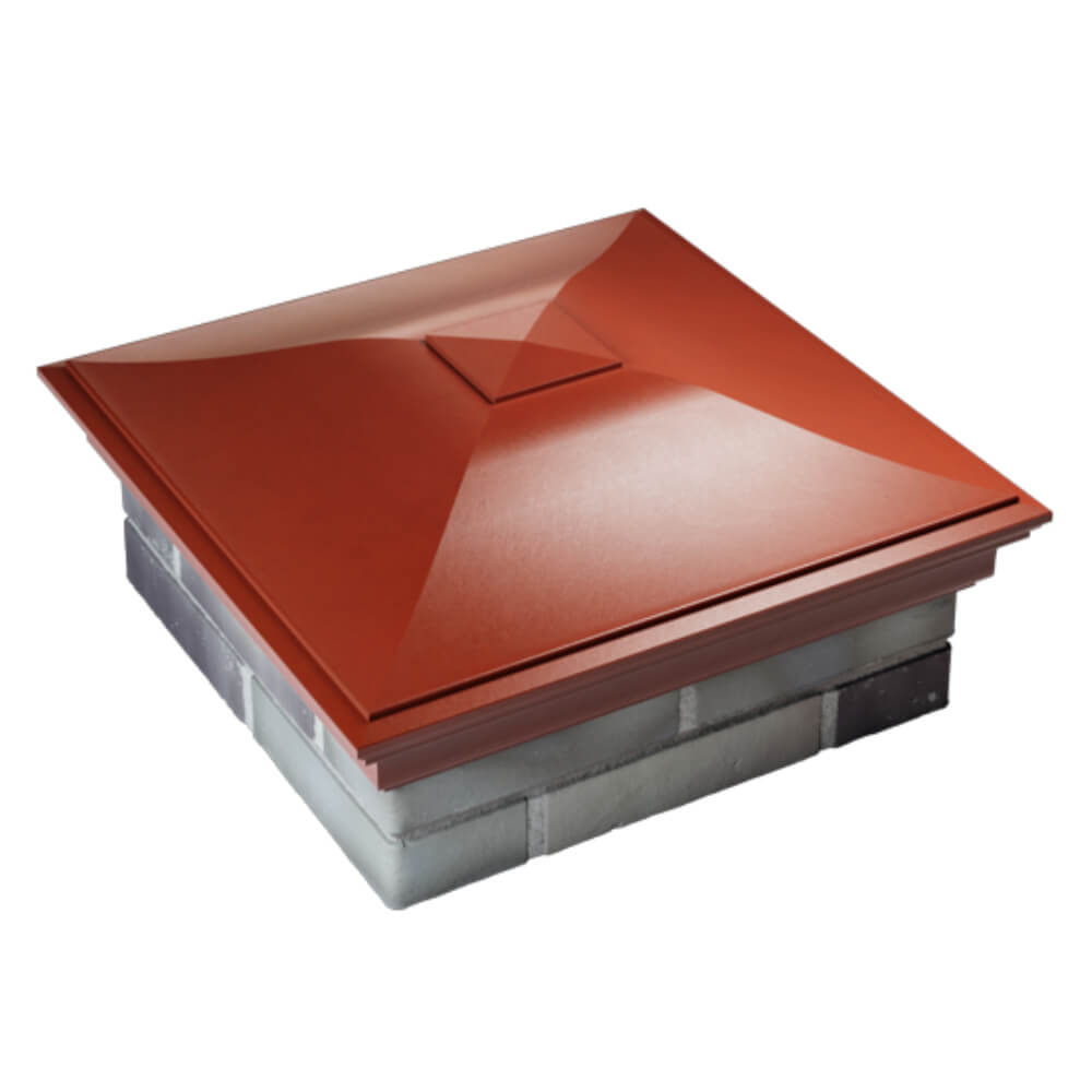 Колпак Zking Монблан Красный на столб 2х2 кирпича (515х515мм) Добрянка фото