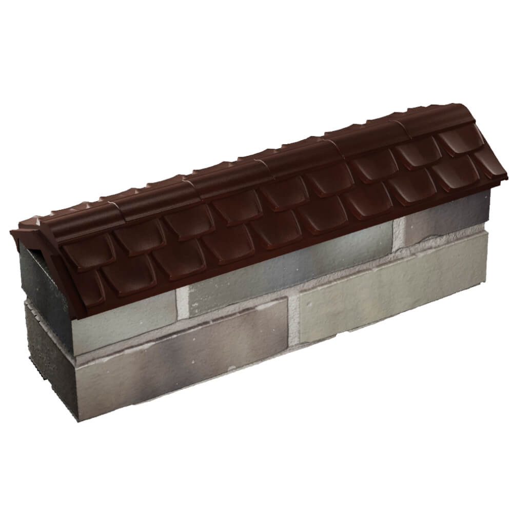 Парапет Zking Эльбрус Коричневый с посадкой на 0.5 кирпича (130мм) в Добрянке фото