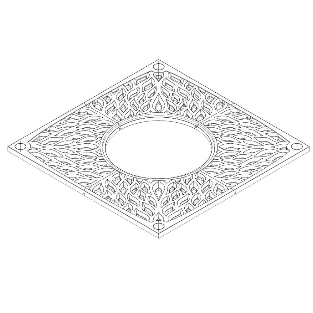 Приствольная решетка для дерева ZKING CRUST 2х2м Черная в Добрянке фото