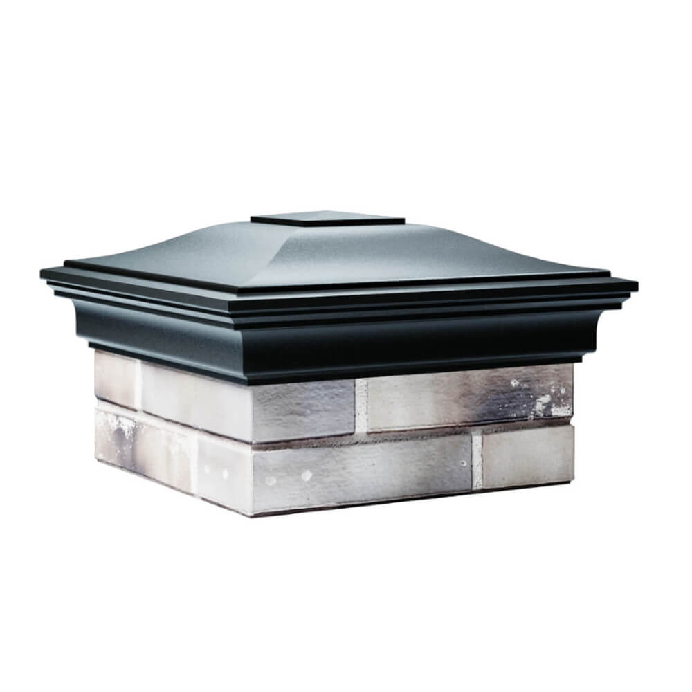 Колпак Zking Монблан Черный на столб 1.5х1.5 еврокирпича 0.7НФ (355х355мм) в Добрянке фото