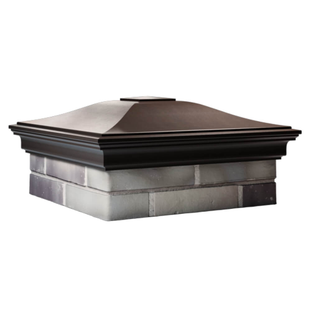 Колпак Zking Монблан Коричневый на столб 2х2 кирпича (515х515мм) в Добрянке фото