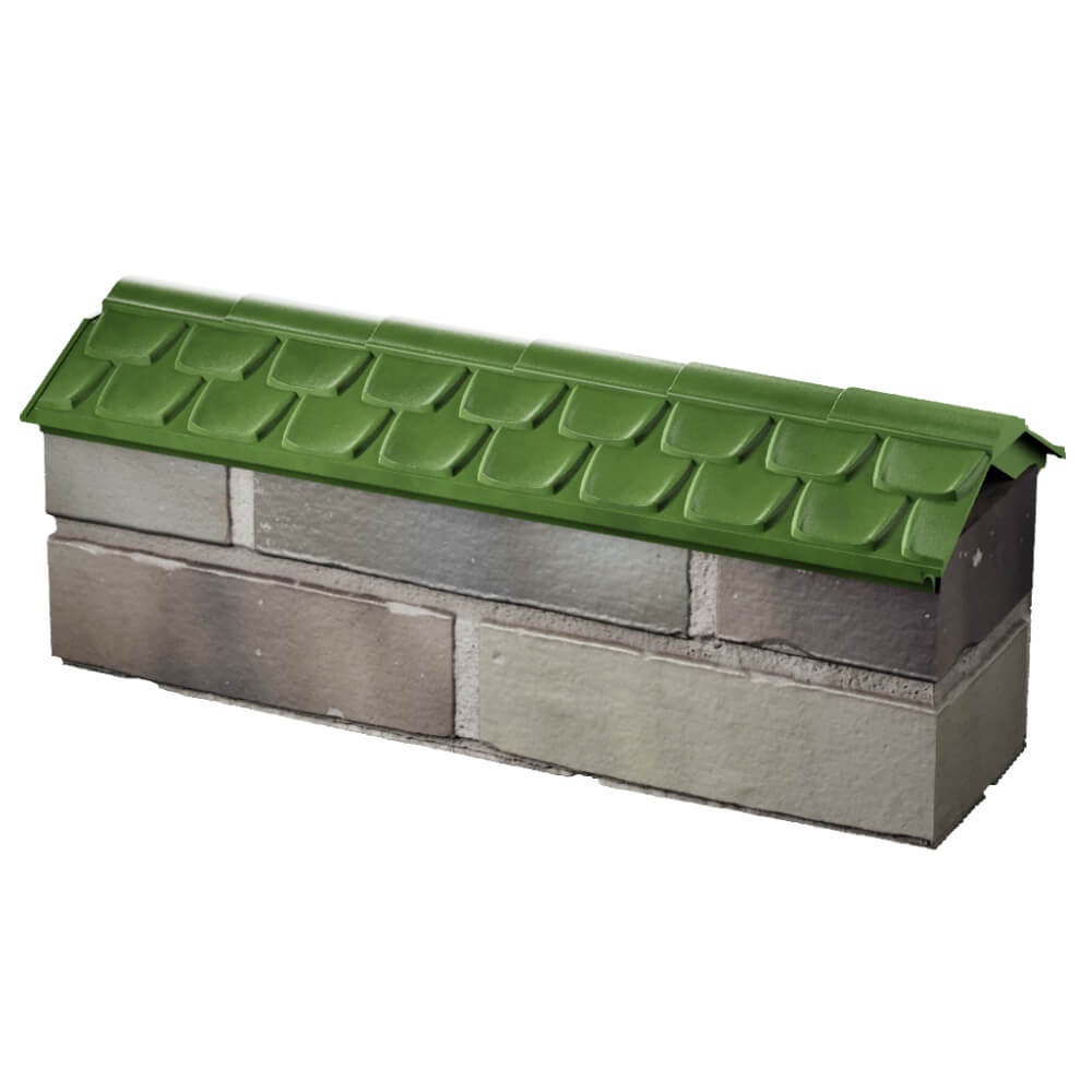 Парапет Zking Эльбрус Зеленый с посадкой на 0.5 кирпича (130мм) в Добрянке фото