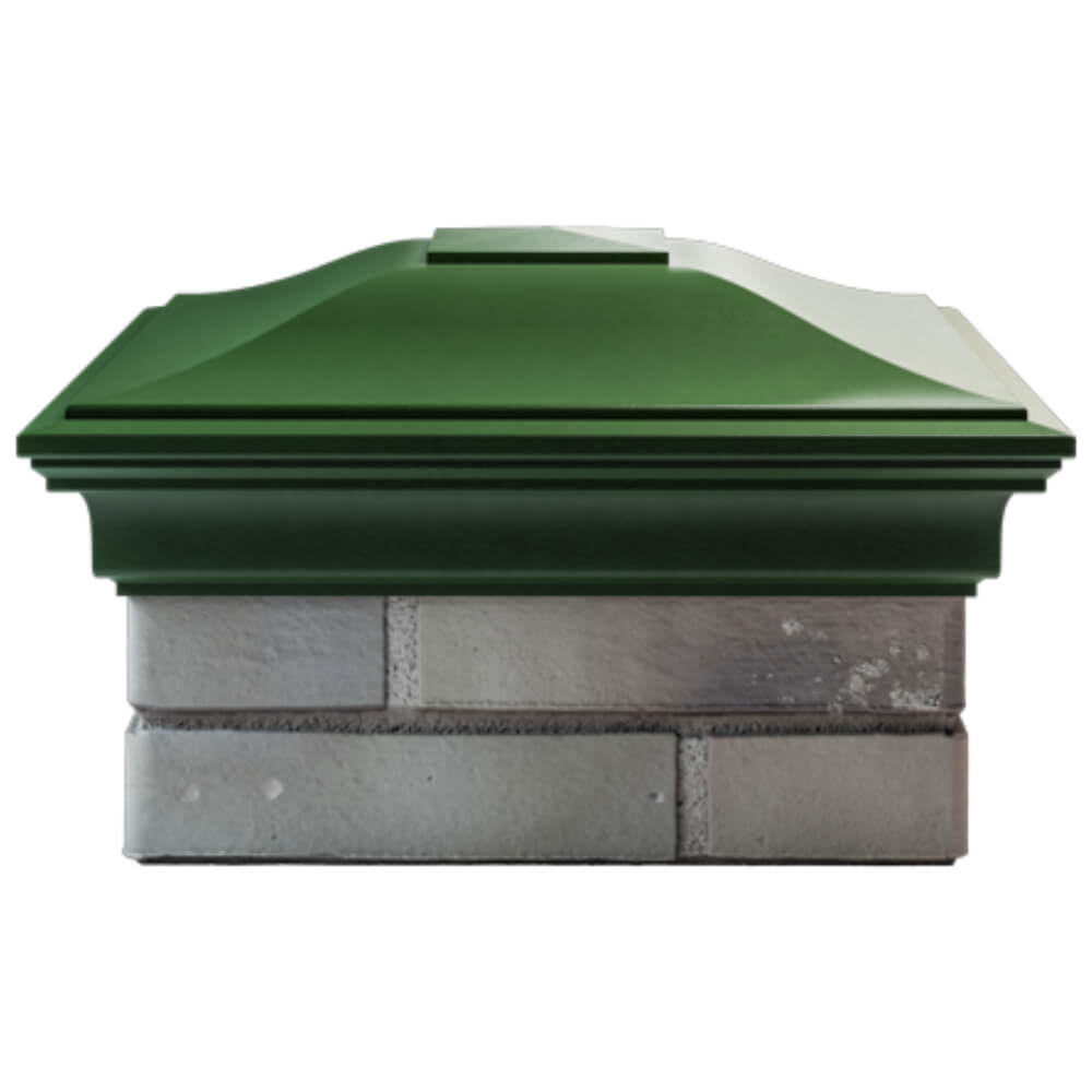 Колпак Zking Монблан Зеленый на столб 1.5х1.5 кирпича (385х385мм) Добрянка фото