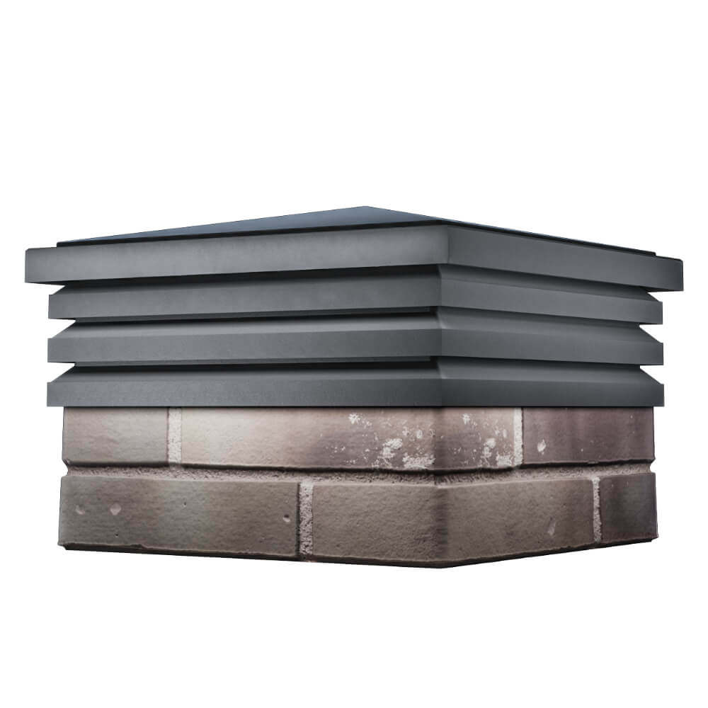 Колпак Zking Бона ХайТек Серый на столб 1.5х1.5 кирпича (385х385мм) в Добрянке фото