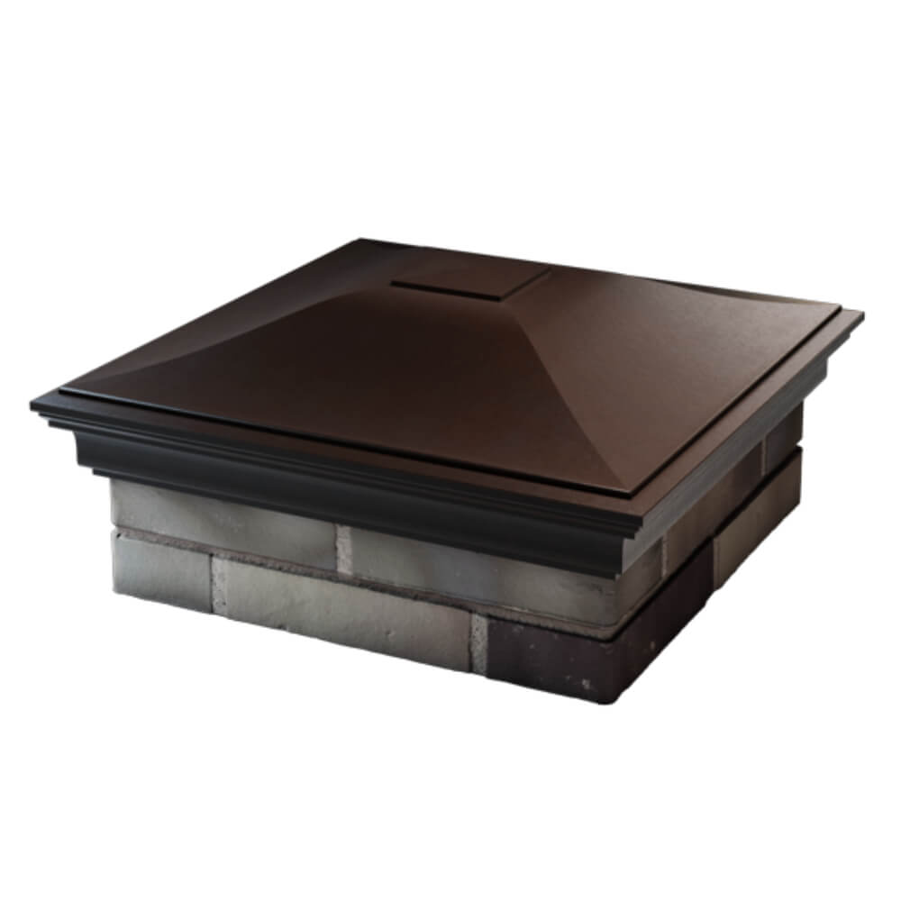 Колпак Zking Монблан Коричневый на столб 2х2 кирпича (515х515мм) в Добрянке фото