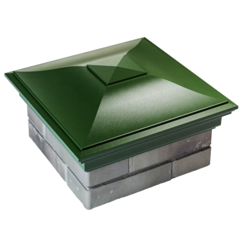 Колпак Zking Монблан Зеленый на столб 1.5х1.5 кирпича (385х385мм) в Добрянке фото