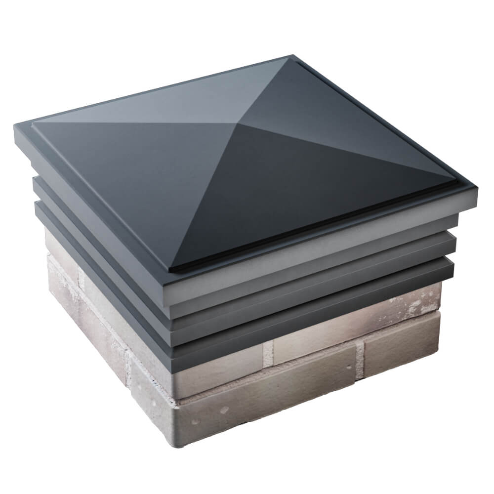 Колпак Zking Бона ХайТек Серый на столб 1.5х1.5 кирпича (385х385мм) в Добрянке фото