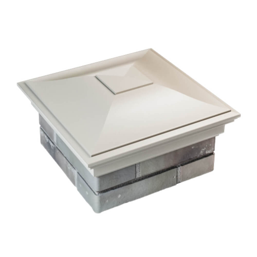 Колпак Zking Монблан Бежевый на столб 1.5х1.5 еврокирпича 0.7НФ (355х355мм) в Добрянке фото