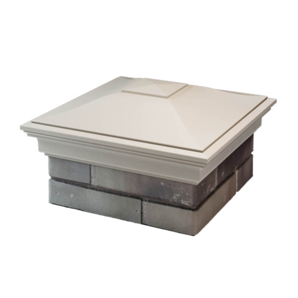 Колпак Zking Монблан Бежевый на столб 1.5х1.5 еврокирпича 0.7НФ (355х355мм) в Добрянке фото