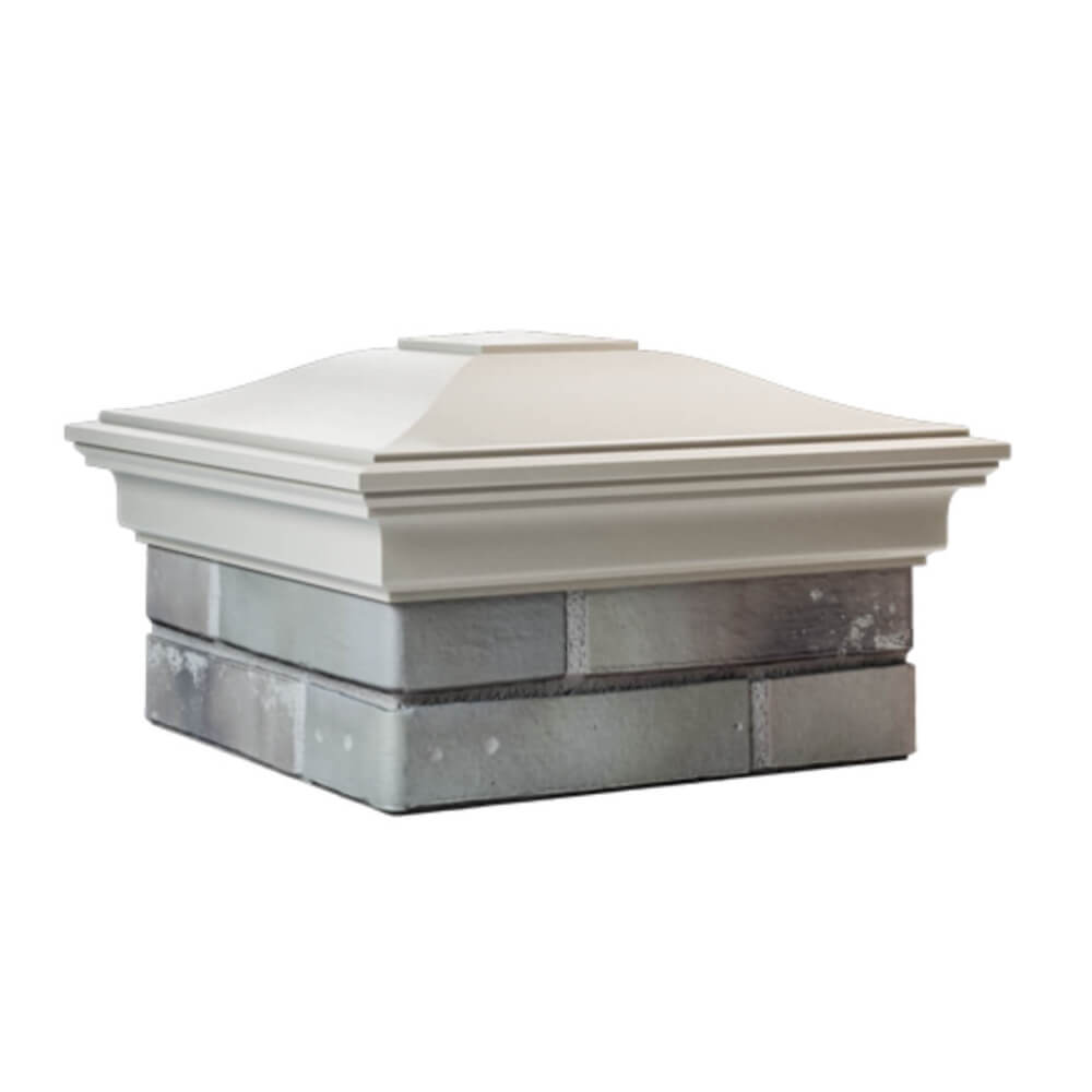 Колпак Zking Монблан Бежевый на столб 1.5х1.5 еврокирпича 0.7НФ (355х355мм) в Добрянке фото