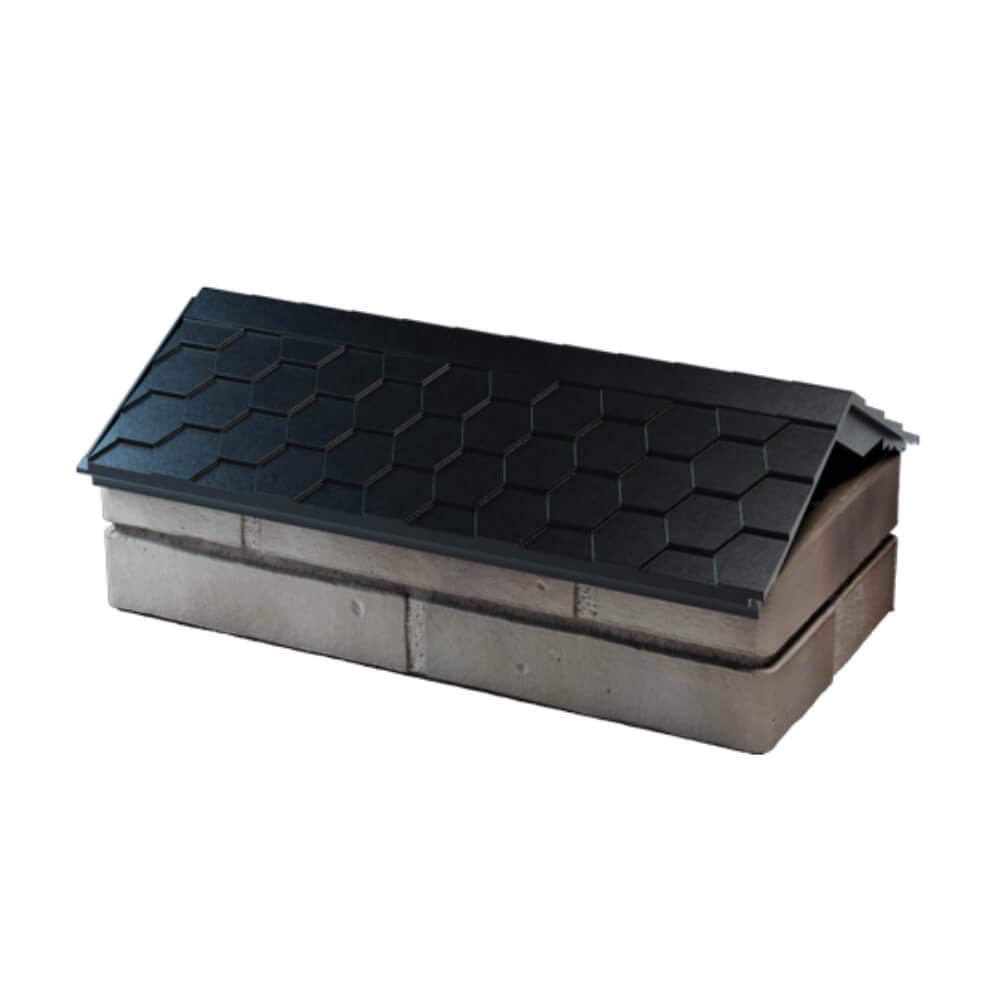 Парапет Zking Эверест Черный с посадкой на 1 кирпич (200/225/255мм) в Добрянке фото