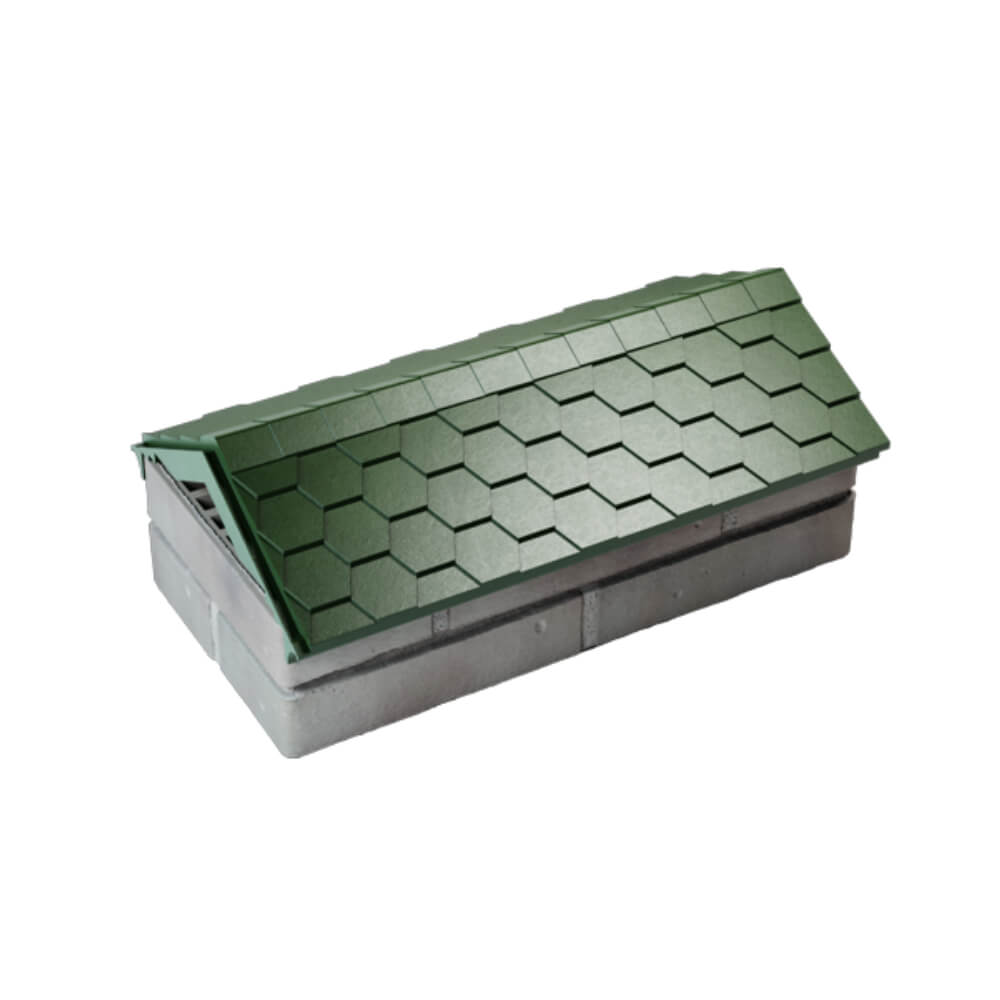 Парапет Zking Эверест Зеленый с посадкой на 1 кирпич (200/225/255мм) в Добрянке фото