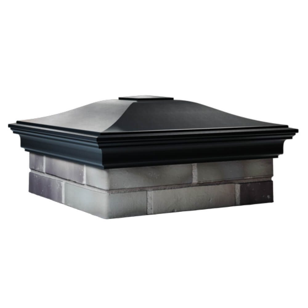 Колпак Zking Монблан Черный на столб 2х2 кирпича (515х515мм) в Добрянке фото