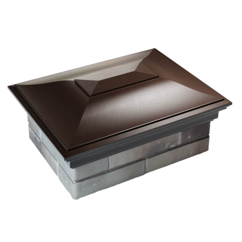 Колпак Zking Монблан Коричневый на столб 2х1.5 кирпича (515х385мм) Добрянка фото