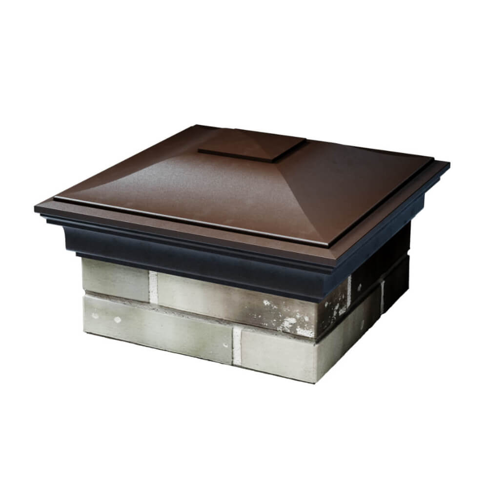 Колпак Zking Монблан Коричневый на столб 1.5х1.5 еврокирпича 0.7НФ (355х355мм) в Добрянке фото