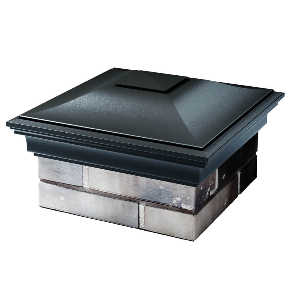 Колпак Zking Монблан Черный на столб 1.5х1.5 кирпича (385х385мм) в Добрянке фото