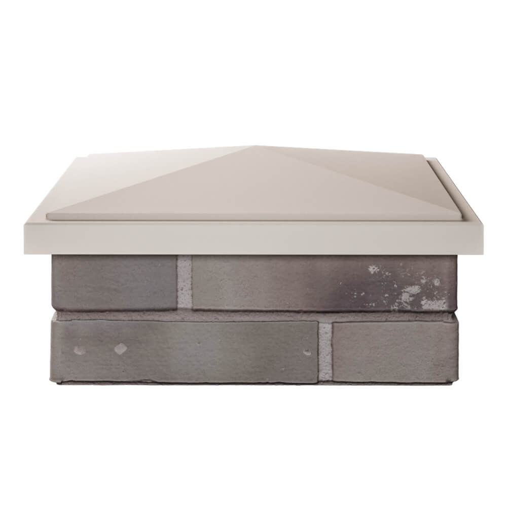 Колпак Zking БонаМоно Бежевый на столб 1.5х1.5 кирпича (385х385, 400х400мм) Добрянка фото