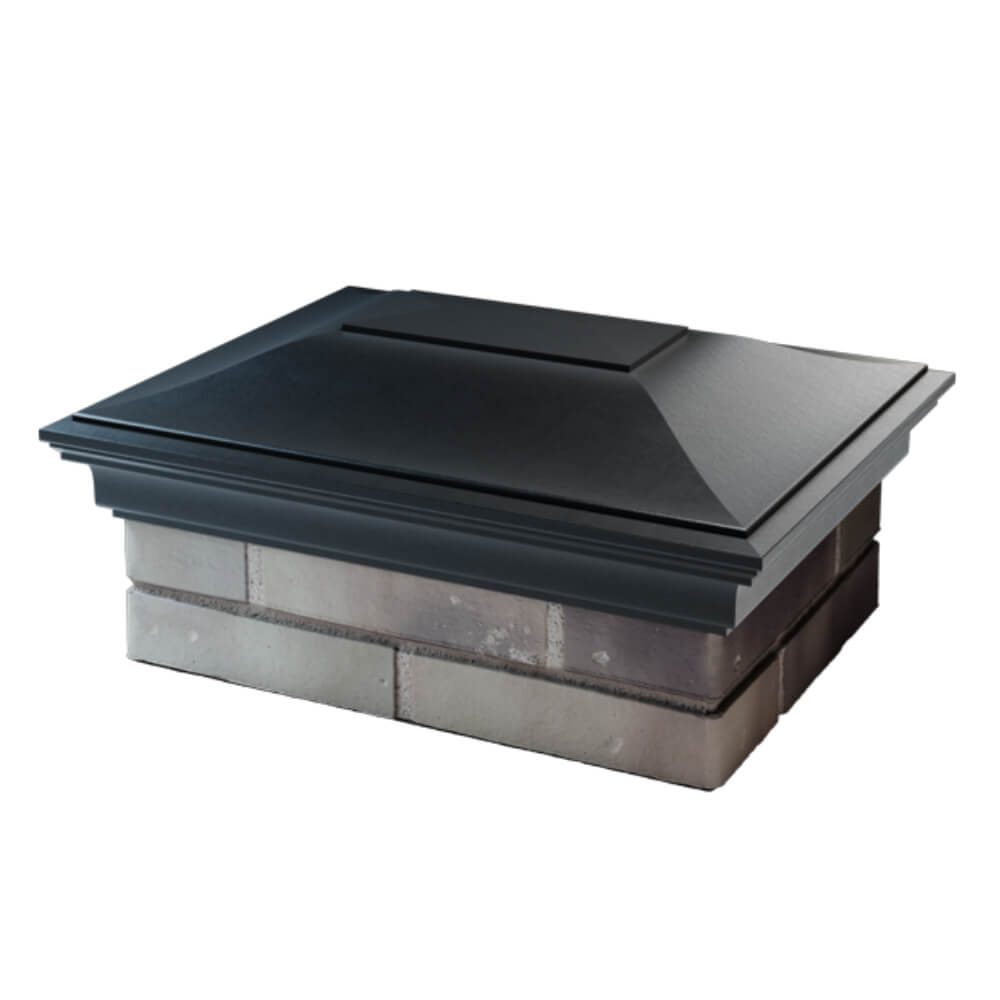 Колпак Zking Монблан Черный на столб 2х1.5 кирпича (515х385мм) в Добрянке фото