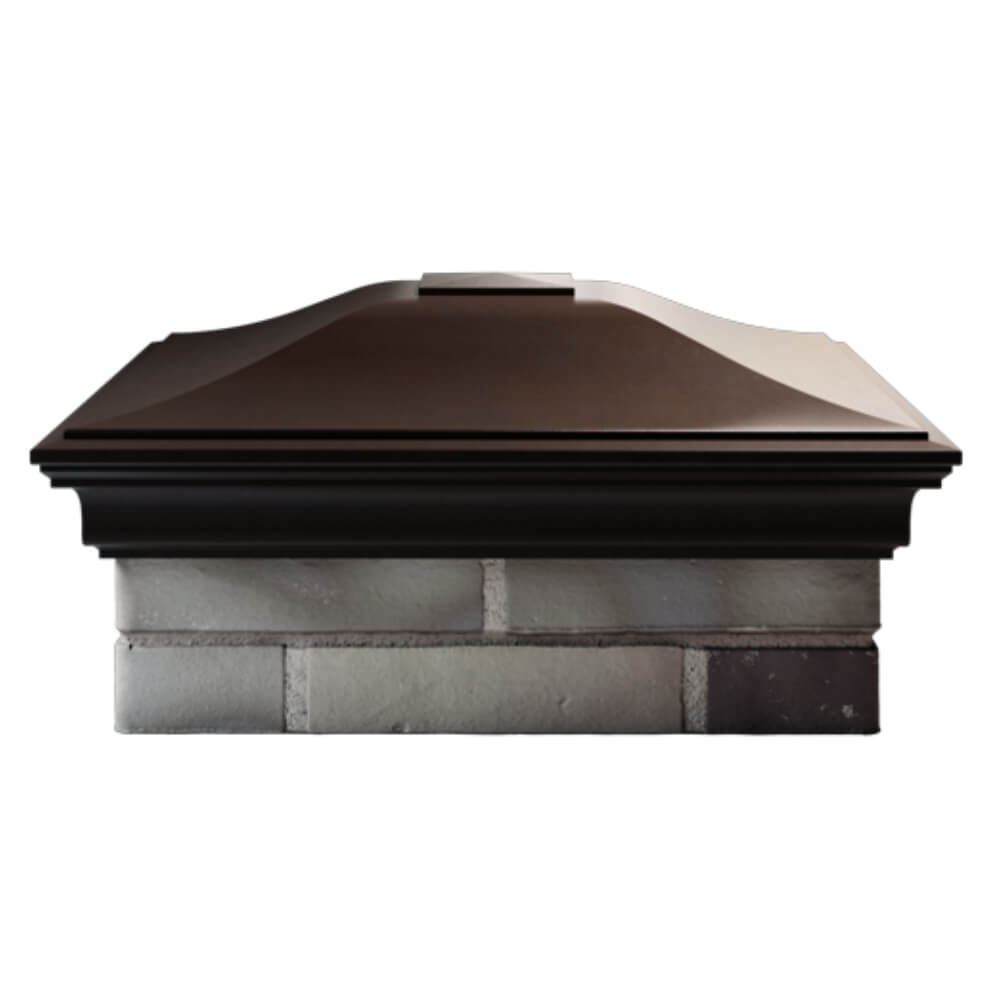 Колпак Zking Монблан Коричневый на столб 2х2 кирпича (515х515мм) в Добрянке фото