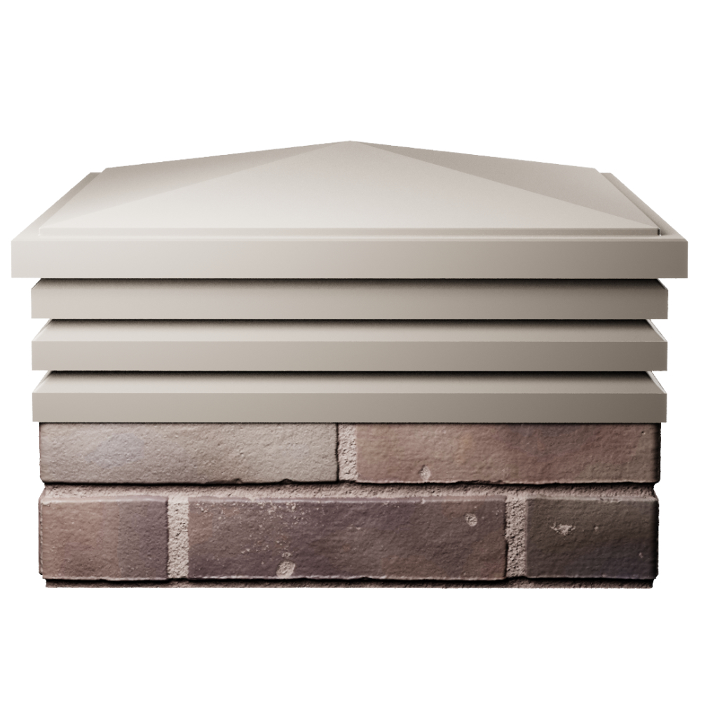 Колпак Zking Бона ХайТек Бежевый на столб 2х2 кирпича (513х513мм) Добрянка фото