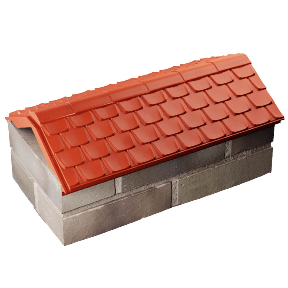 Парапет Zking Эльбрус Красный с посадкой на 1 кирпич (255мм) в Добрянке фото