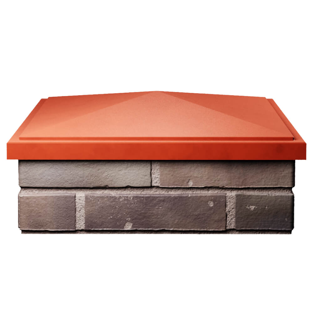 Колпак Zking БонаМоно Красный на столб 2х2 кирпича (515х515, 530х530мм) Добрянка фото