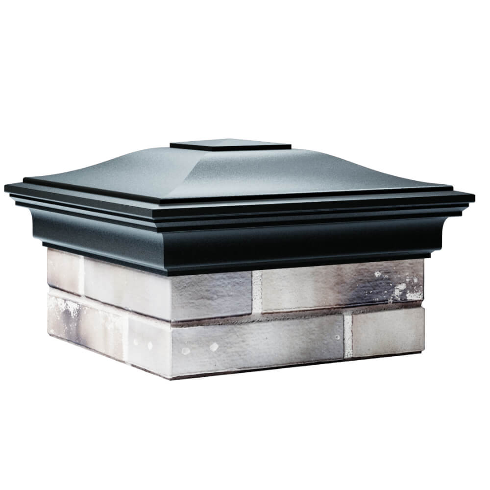 Колпак Zking Монблан Черный на столб 1.5х1.5 кирпича (385х385мм) в Добрянке фото