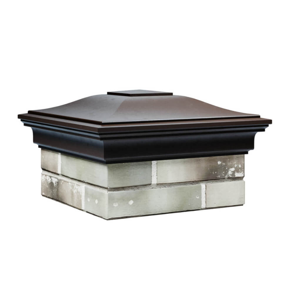 Колпак Zking Монблан Коричневый на столб 1.5х1.5 еврокирпича 0.7НФ (355х355мм) в Добрянке фото