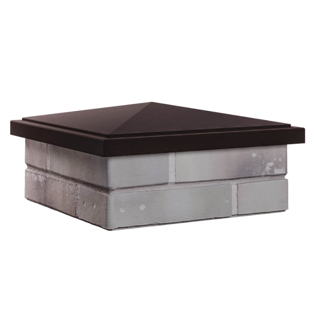 Колпак Zking БонаМоно Коричневый на столб 1.5х1.5 кирпича (385х385, 400х400мм) в Добрянке фото