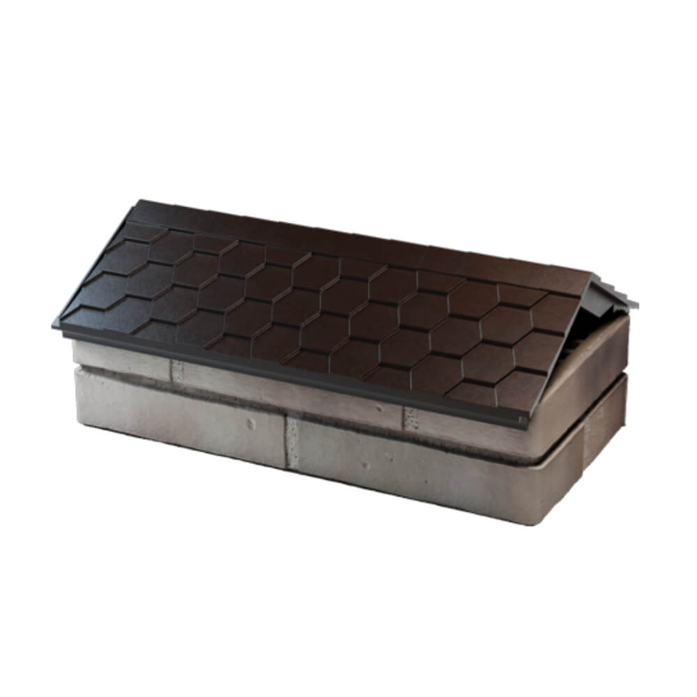 Парапет Zking Эверест Коричневый с посадкой на 1 кирпич (200/225/255мм) в Добрянке фото