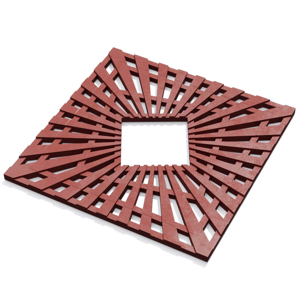 Приствольная решетка для дерева ZKING ATMOSPHERE 1.2х1.2м Красная в Добрянке фото