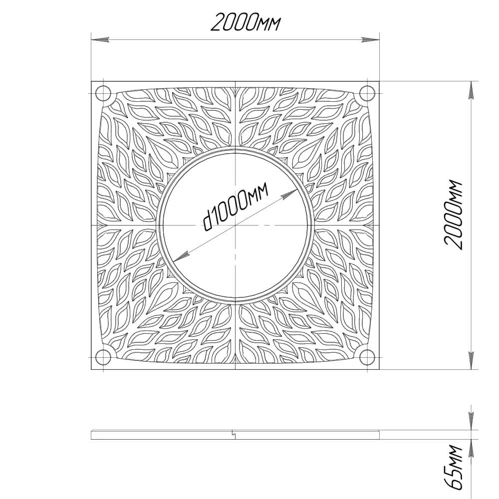 Приствольная решетка для дерева ZKING CRUST 2х2м Черная в Добрянке фото