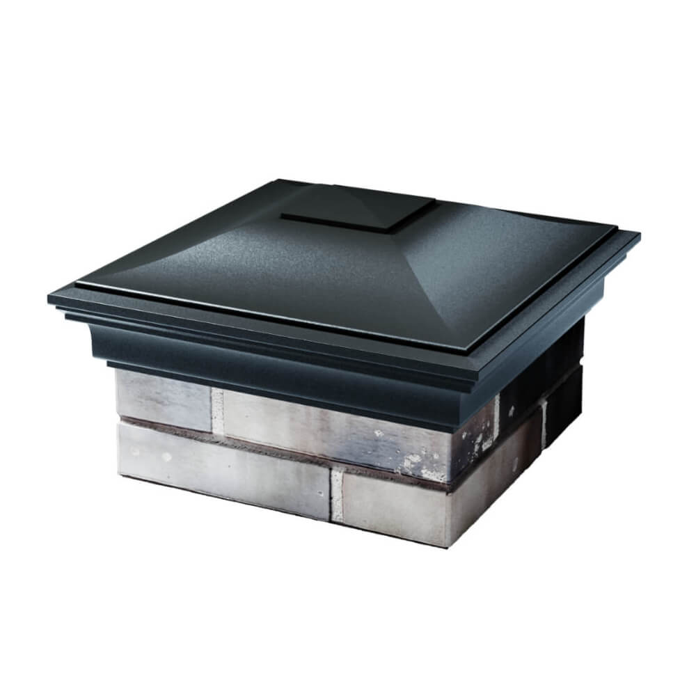 Колпак Zking Монблан Черный на столб 1.5х1.5 еврокирпича 0.7НФ (355х355мм) в Добрянке фото