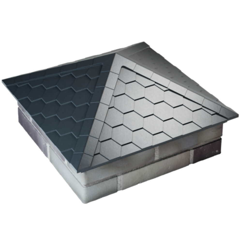 Колпак Zking Эверест Серый на столб 2х2 кирпича (535х535мм) Добрянка фото