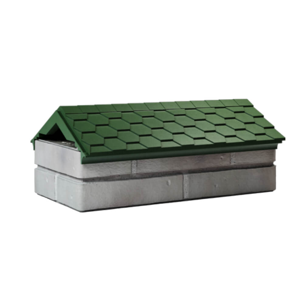 Парапет Zking Эверест Зеленый с посадкой на 1 кирпич (200/225/255мм) Добрянка фото