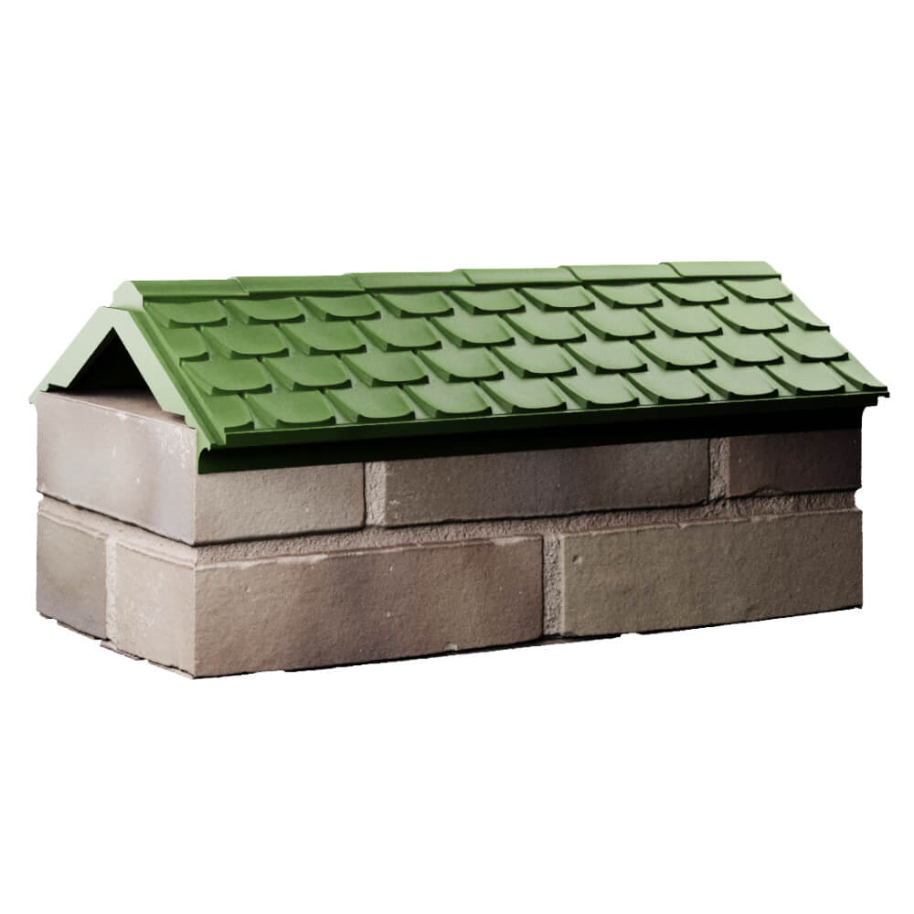 Парапет Zking Эльбрус Зеленый с посадкой на 1 кирпич (255мм) Добрянка фото